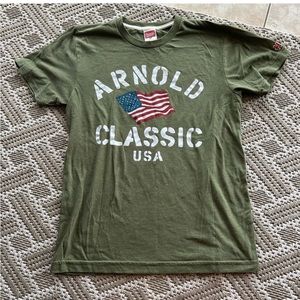 7/$20 Homage Arnold Classic green t shirt size small